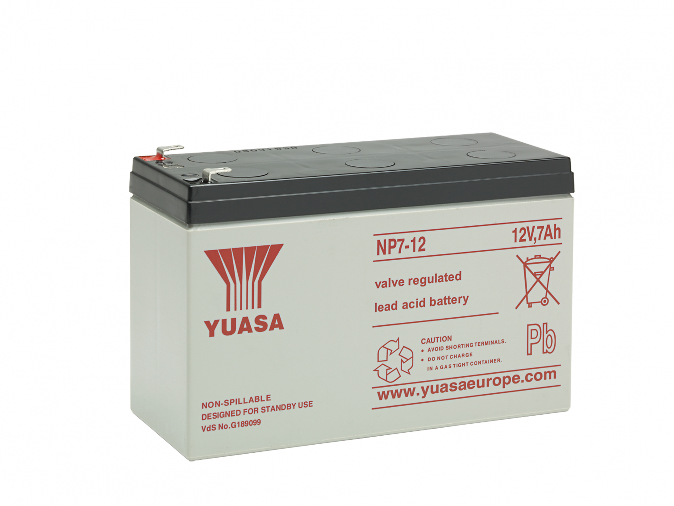 YUASA NP7-12 12V 7Ah - Energolukss